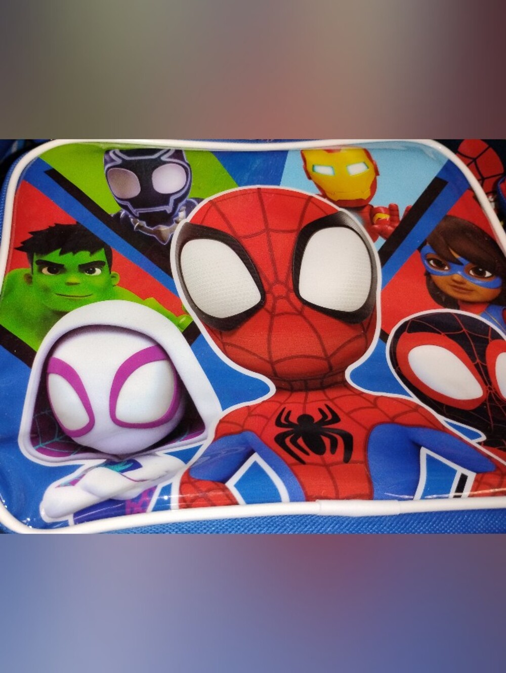 Marvel Spider-Man Lunch Bag with Red, Blue, White Artwork